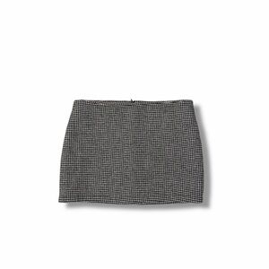 Brandy Melville John Galt Houndstooth Wool Blend Mini Skirt Office Siren